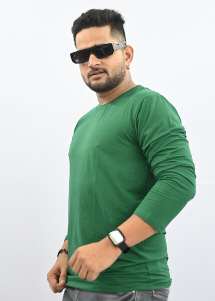 Men Solid Round Neck Pure Cotton